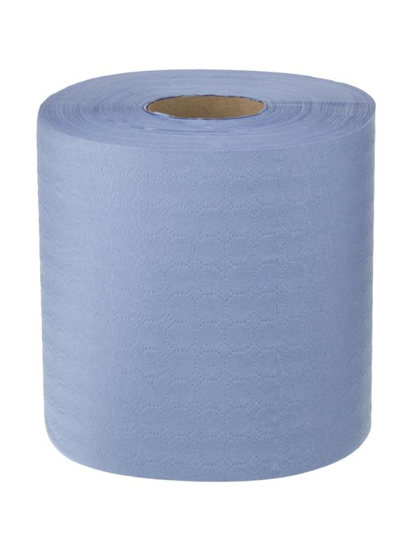 Бумага протирочная для вымени синяя 20х18см 1000л 6рул/уп