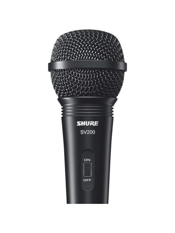 Микрофон Shure SV200-A, динамический, вокальный, кабель 4,5м, XLR-XLR, черн
