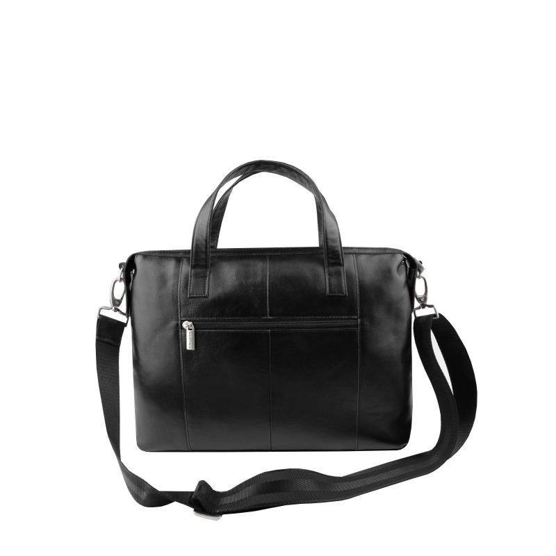 Сумка-папка для документов ДЭНИЭЛ BLACK кожа черный, 67758