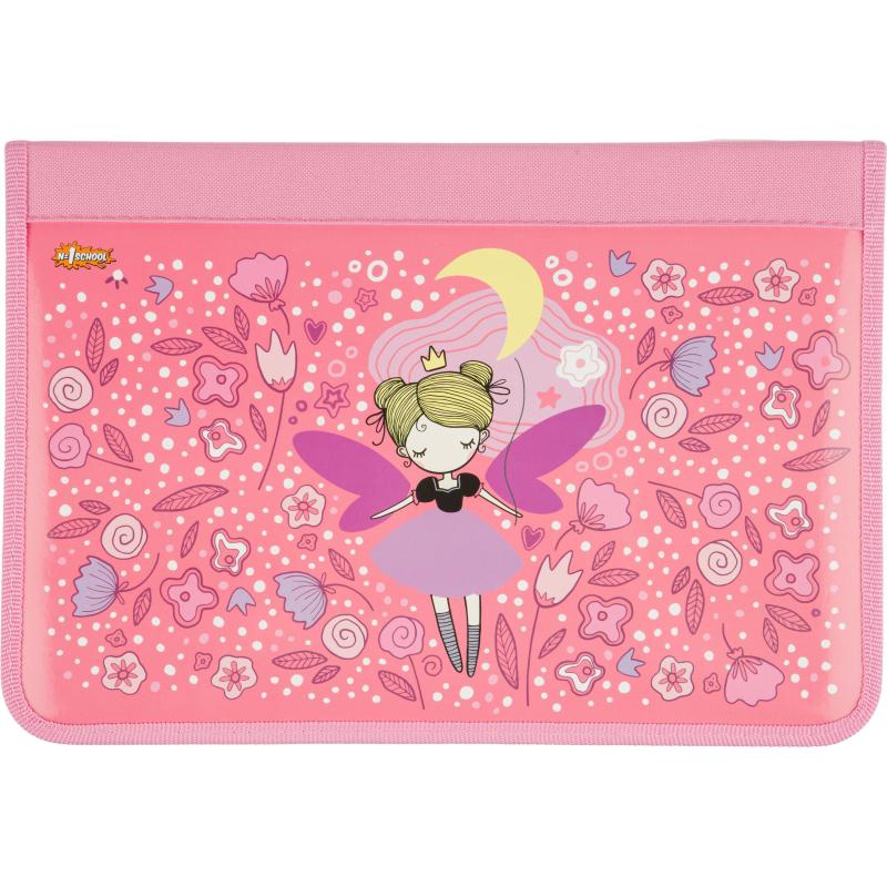 Папка для труда №1School Фея, А4, резинки, ткань/ламинат, 340х235х30,ПТ-Р4