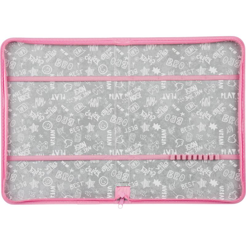 Папка для труда №1School Фея, А4, резинки, ткань/ламинат, 340х235х30,ПТ-Р4