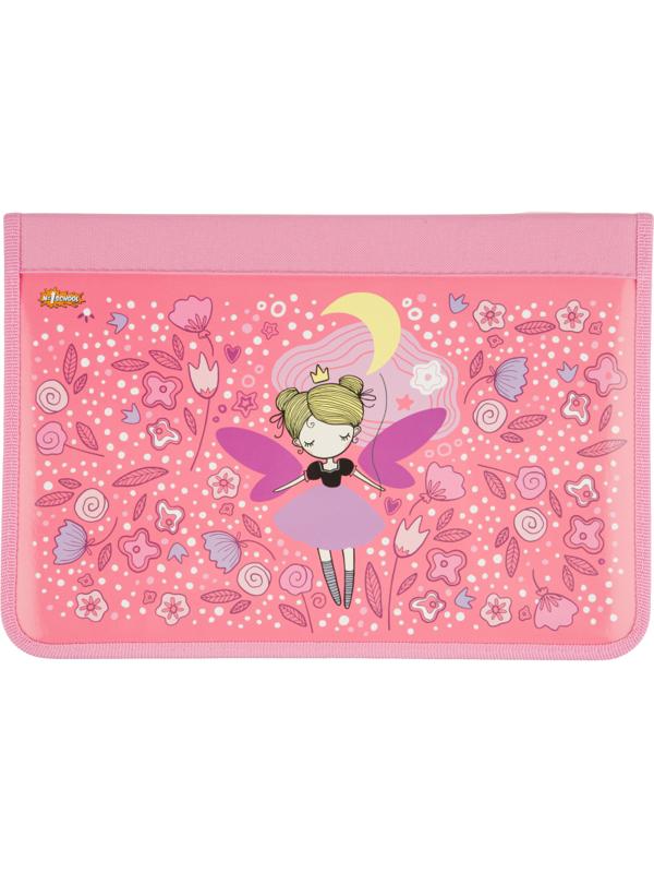 Папка для труда №1School Фея, А4, резинки, ткань/ламинат, 340х235х30,ПТ-Р4