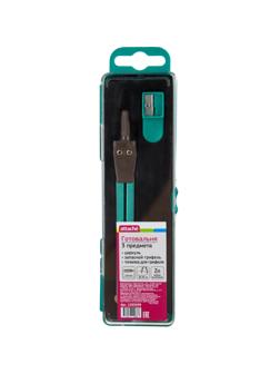 Готовальня Attache BF-A6 3пр/наб,циркуль 129мм,мятный,пласт.пенал,европодв