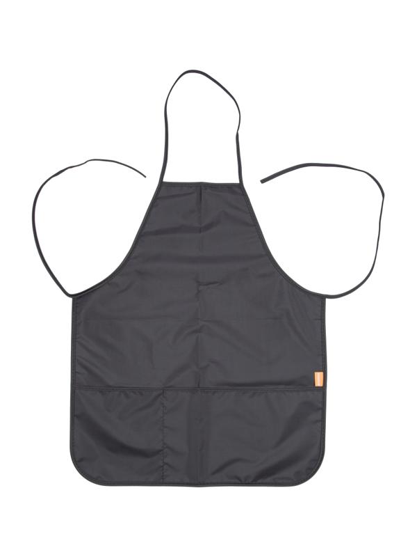 Фартук для труда №1School 535x445 мм  2 кармана, нарукавники, Черный ФН 45