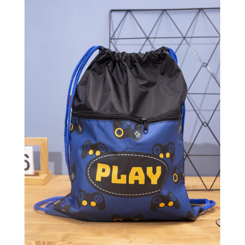 Мешок для обуви №1School Play, 330х420 мм, карман, МО-20-2