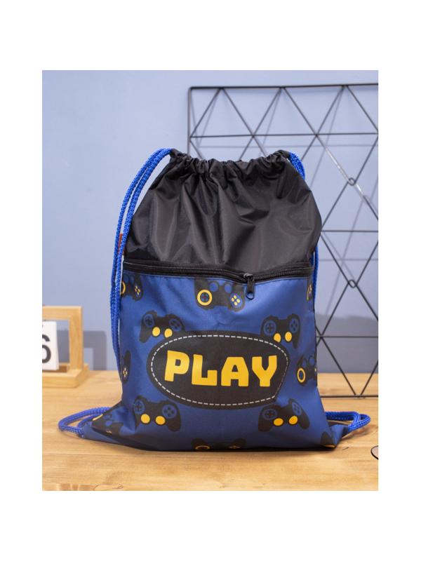 Мешок для обуви №1School Play, 330х420 мм, карман, МО-20-2