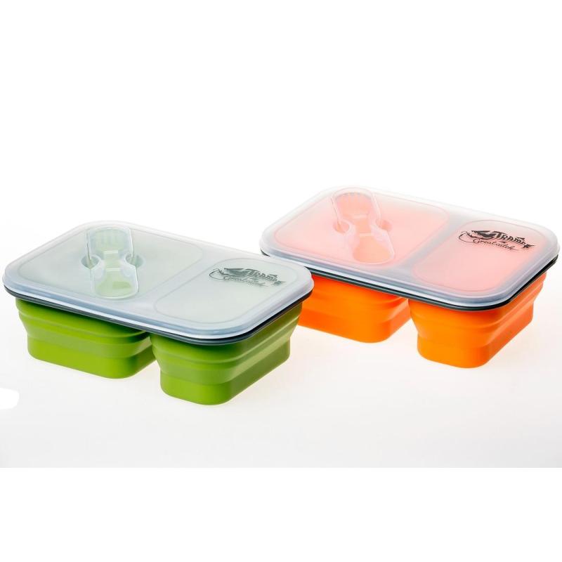 Контейнер Tramp силиконовый 2 отсека с ловилкой, TRC-090