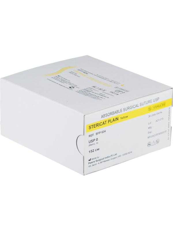 Шовный материал Стерикат простой стерильный длина нити 152 см 0 (4) SFP604
