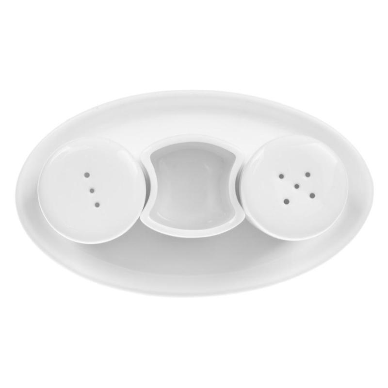 Набор для специй Chan Wave Classic 3пр/наб овал. фарфор, белый , фк0349