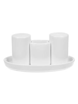 Набор для специй Chan Wave Classic 3пр/наб овал. фарфор, белый , фк0349