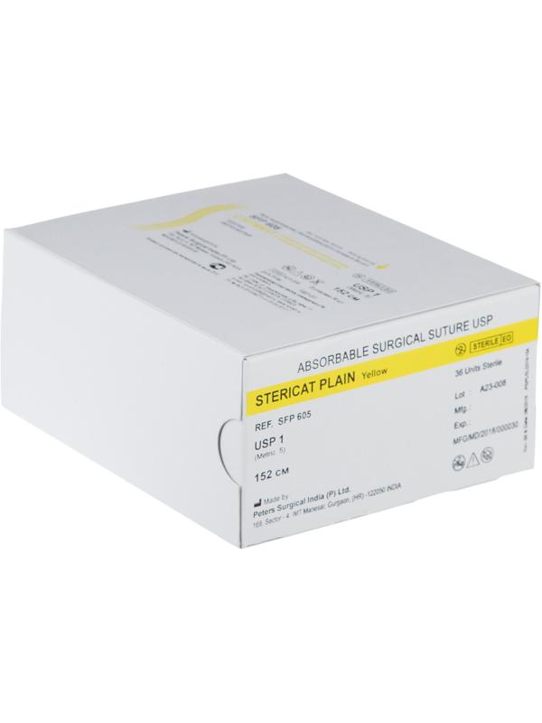 Шовный материал Стерикат простой стерильный длина нити 152 см 1 (5) SFP605