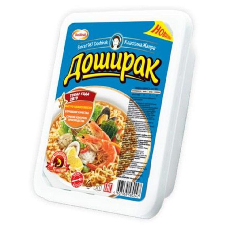 Лапша Доширак со вк. морепродуктов с перцем (конт.) , 90гх24шт/уп
