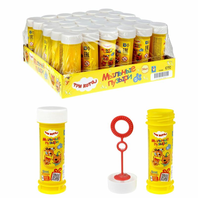 Мыльные пузыри Три кота, 60 мл, Т23292