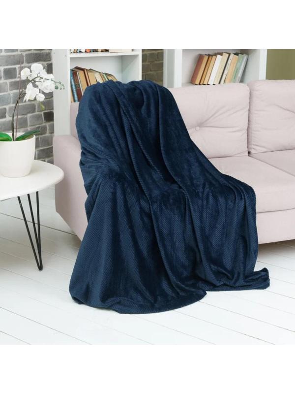 Плед микрофибра Nonna Inspiration 200х220 темно-синий