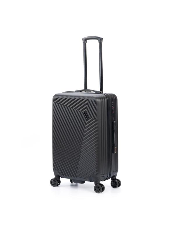 Чемодан TORBER Lama, черный, ABS-пластик, 43х25,5х67см, 62 л, T1919M-Black