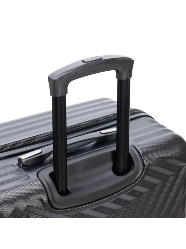 Чемодан TORBER Lama, черный, ABS-пластик, 43х25,5х67см, 62 л, T1919M-Black