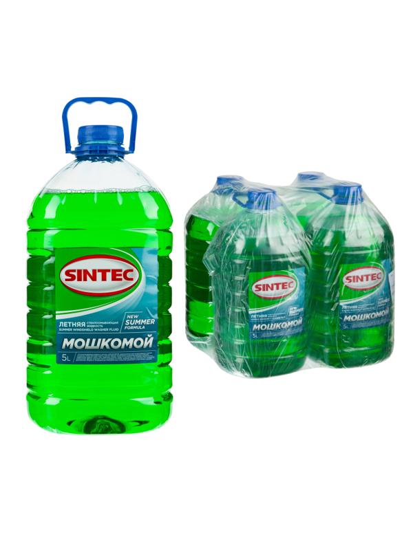 Жидкость стеклоомывающая летняя Sintec ПЭТ 5 л (4 штуки в упаковке)