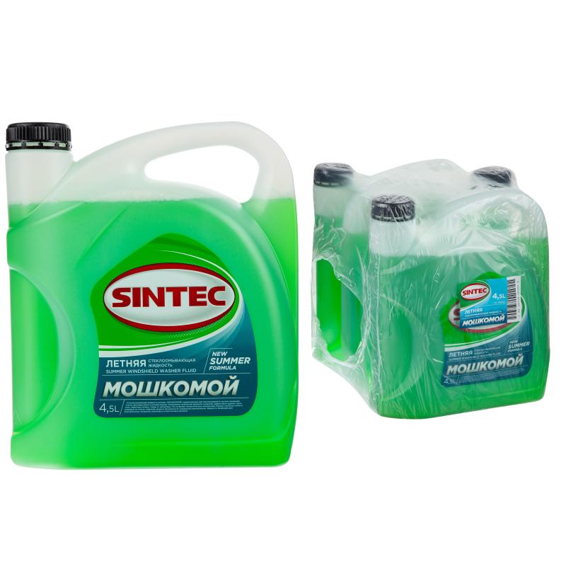 Жидкость стеклоомывающая летняя Sintec канистра 4,5 л (3 штуки в упаковке)