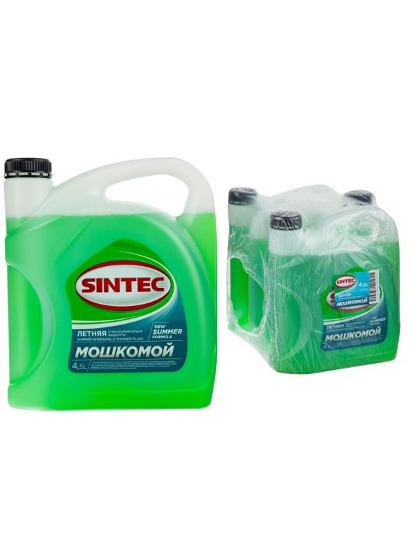 Жидкость стеклоомывающая летняя Sintec канистра 4,5 л (3 штуки в упаковке)