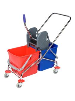 Тележка уборочная с отжимным прессом Luscan Prof 2х26л 86x41x90см