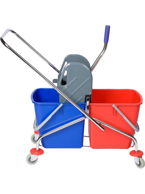 Тележка уборочная с отжимным прессом Luscan Prof 2х26л 86x41x90см