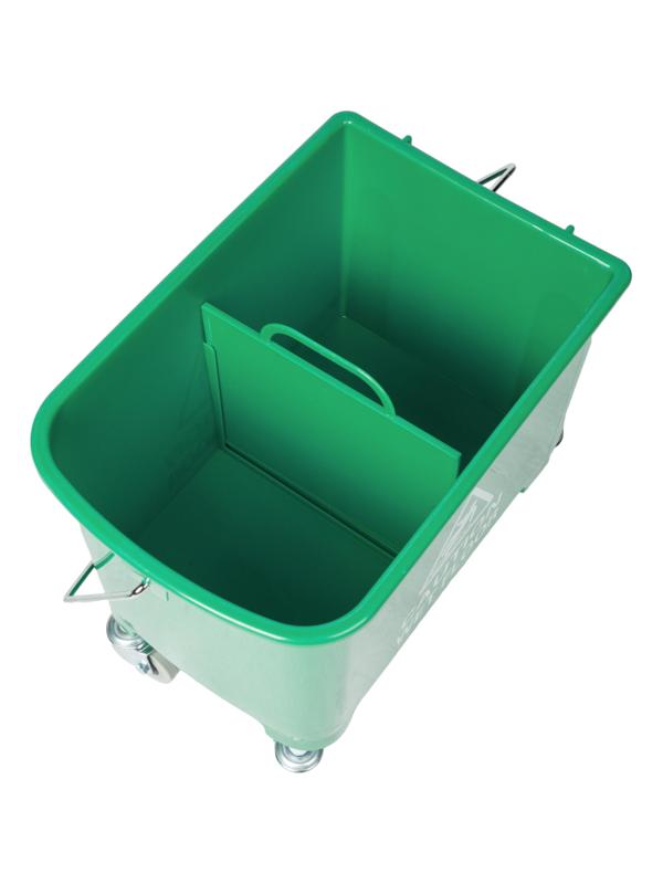 Тележка уборочная мини с отжимом, Luscan Prof, 20л, 63x27x67см, зеленая