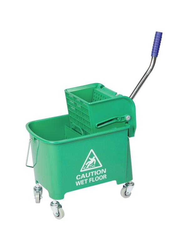 Тележка уборочная мини с отжимом, Luscan Prof, 20л, 63x27x67см, зеленая