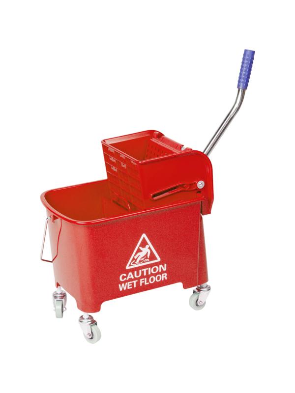 Тележка уборочная мини с отжимом, Luscan Prof, 20л, 63x27x67см, красная