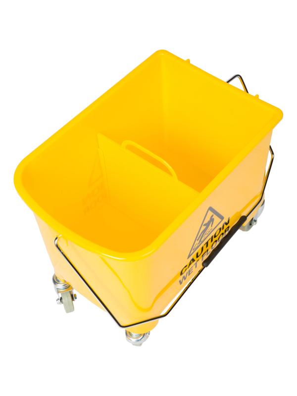 Тележка уборочная мини с отжимом, Luscan Prof, 20л, 63x27x67см, желтая