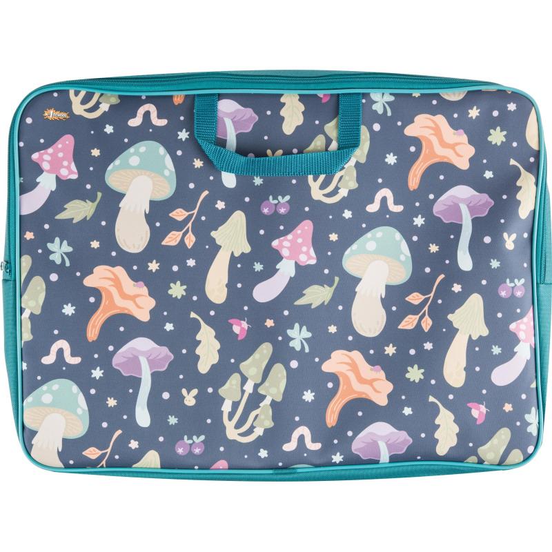 Папка для труда №1School Грибы А3 на молн,ткань,475х345х75,ПМД3-20-4