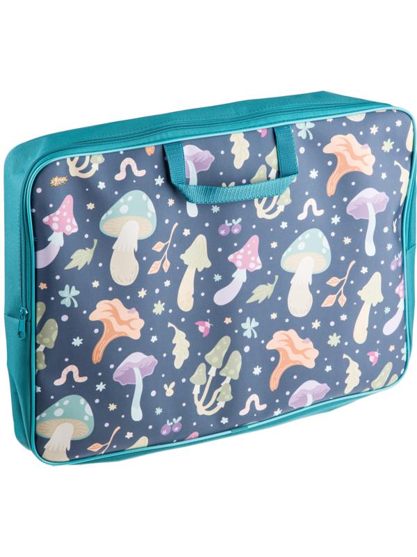 Папка для труда №1School Грибы А3 на молн,ткань,475х345х75,ПМД3-20-4