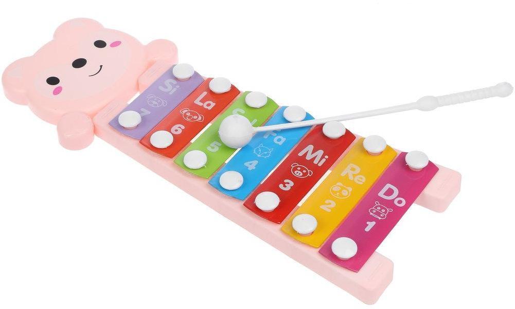 Ксилофон Радуга, 25,5 см, 7 нот, в ассорт., пакет