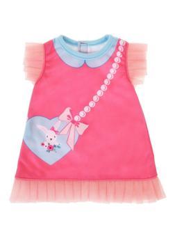 Одежда для кукол 38-43см, платье Зайка, вешкалка-картон