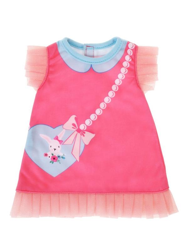 Одежда для кукол 38-43см, платье Зайка, вешкалка-картон