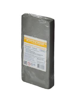 Пластилин скульптурный СЕРЫЙ ТВЕРДЫЙ,1000 г 