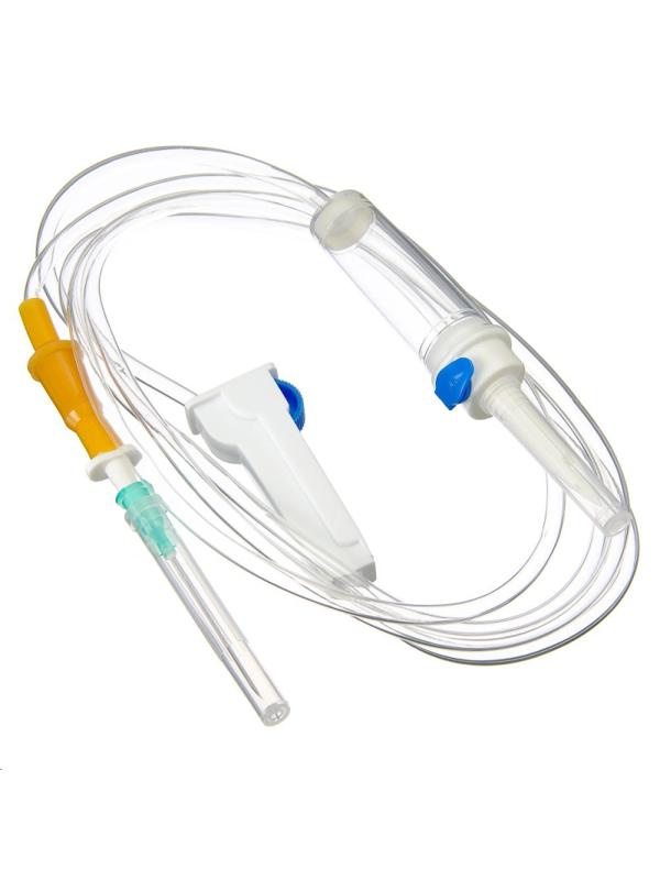 Устройство одноразовое для вливания инфузионных растворов, с иглой ЕСО-IV20