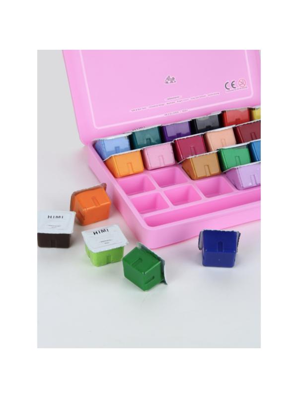 Гуашь HIMI 24 цвета/наб розовый FC.TZ.HM.001/PINK
