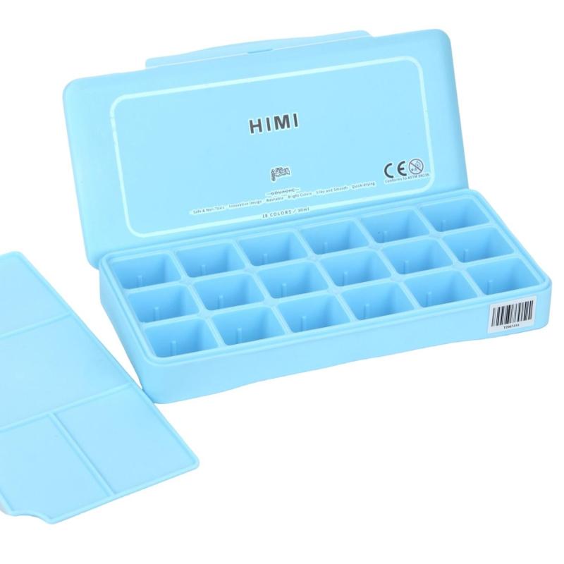 Гуашь HIMI 18 цветов/наб голубой FC.TZ.HM.007/BLUE