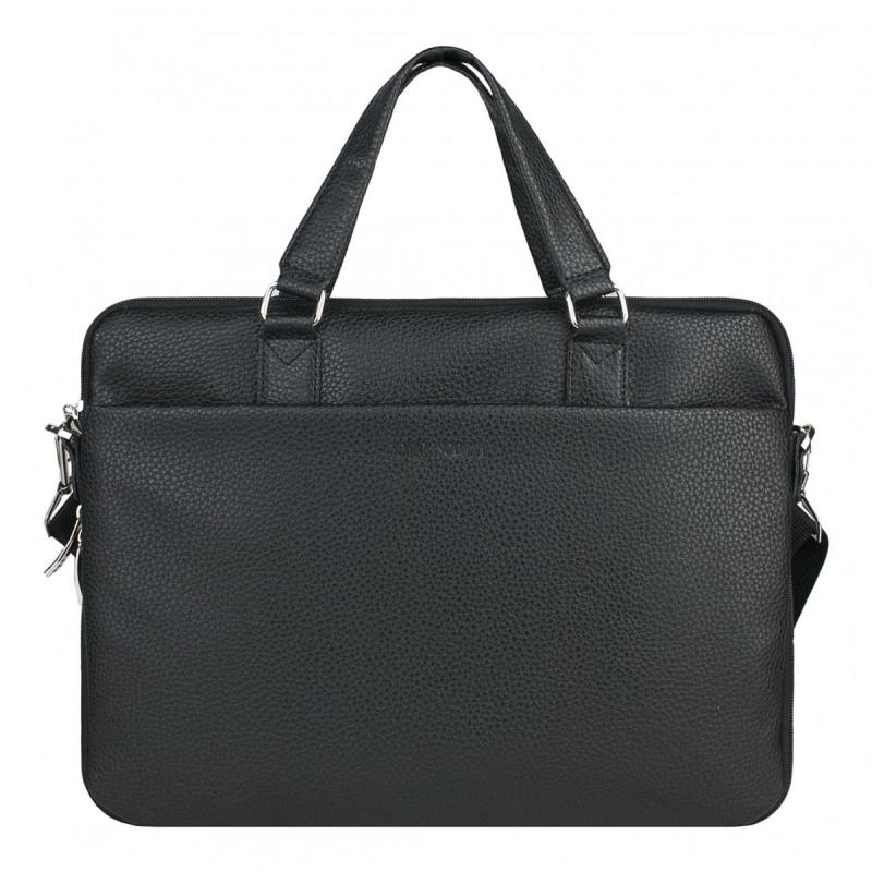 Сумка мужская Franchesco Mariscotti, кож.зам, черная, 2-643-тFM1