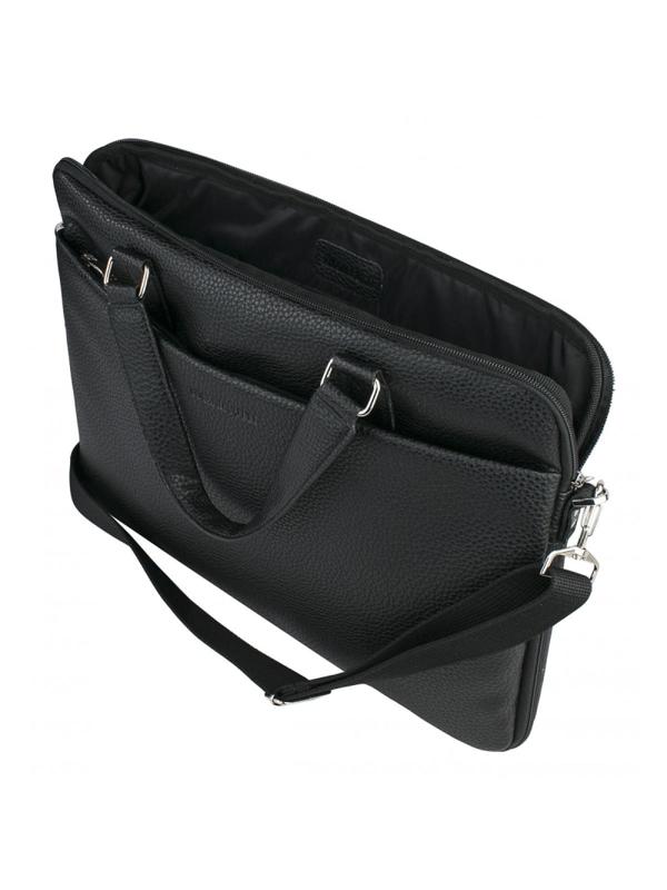 Сумка мужская Franchesco Mariscotti, кож.зам, черная, 2-643-тFM1