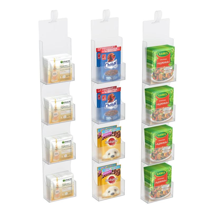 Страйпхолдер подвесной с 4-мя карманами 130х175х55 мм