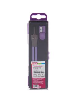 Готовальня Attache BF-A6 3пр/наб,циркуль 129мм,фиолет,пласт.пенал,европодв