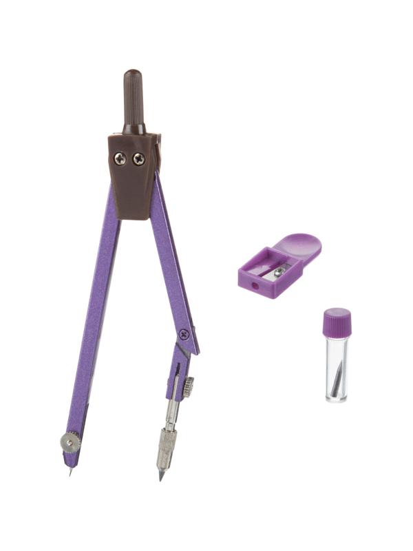 Готовальня Attache BF-A6 3пр/наб,циркуль 129мм,фиолет,пласт.пенал,европодв