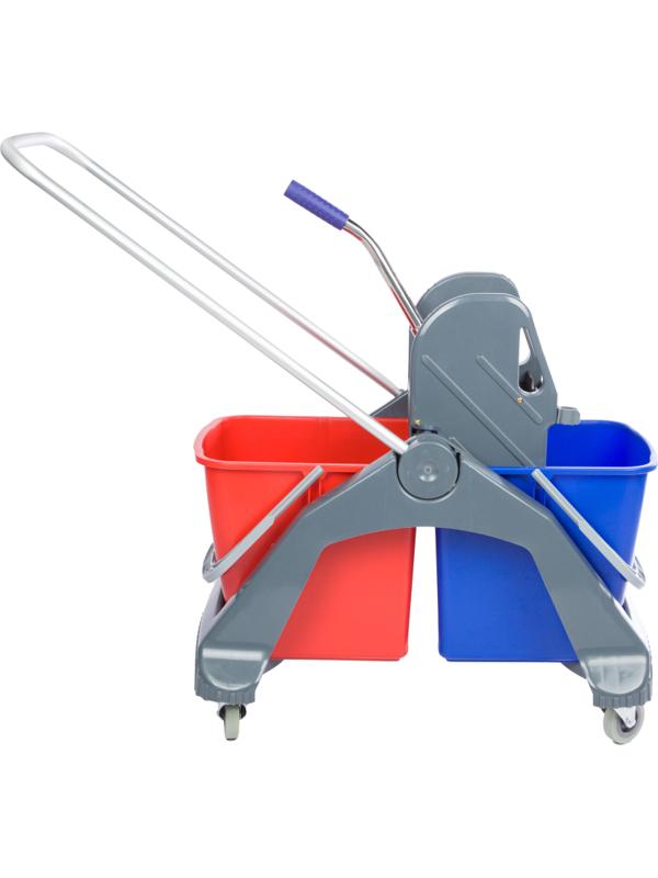 Тележка уборочная с отжимным прессом 100,2x50x81,5см 2х26л AF08092