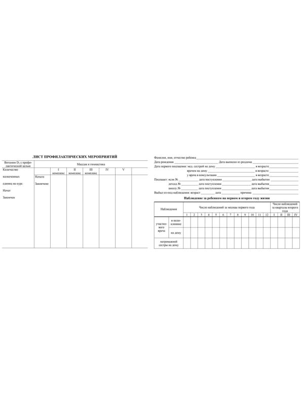 Карта медицинская истор.разв.ребенкаА5,обл.офсет,фиол,ф.112/У КЖ-180 2шт/уп