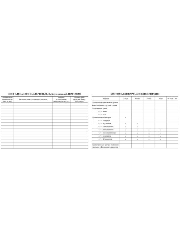 Карта медицинская истор.разв.ребенкаА5,обл.офсет,фиол,ф.112/У КЖ-180 2шт/уп