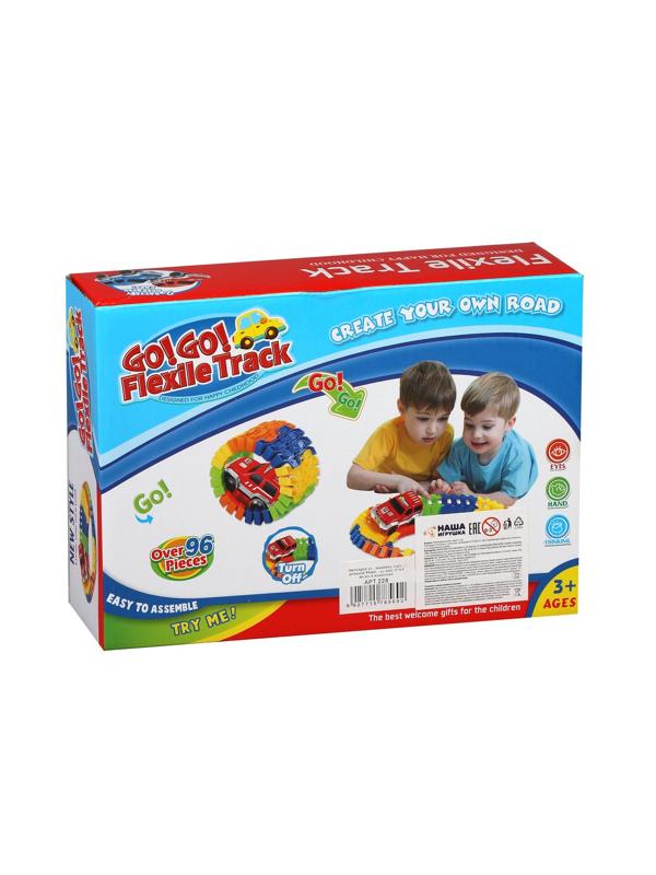 Игровой набор Автотрек, в комплекте: машина, деталей 96шт, элементы питания
AA*2шт не входят, коробка