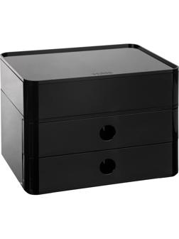 Бокс с выдвижными лотками HAN ALLISON 2 лотка,ячейка с крышк, чрн HA1100/13
