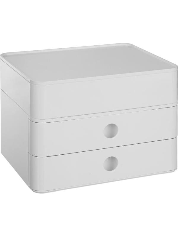 Бокс с выдвижными лотками HAN ALLISON 2 лотка,ячейка,крышк,белый HA1100/12