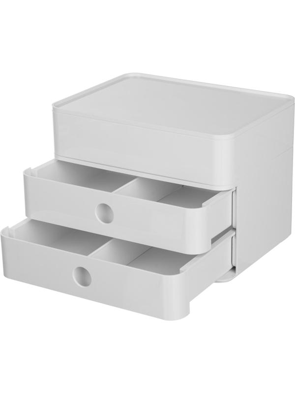 Бокс с выдвижными лотками HAN ALLISON 2 лотка,ячейка,крышк,белый HA1100/12